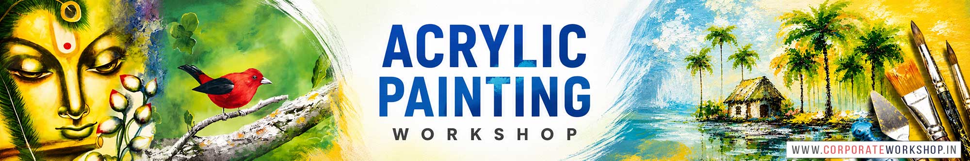 Acrylic Painting Workshop for Young and Adults in Delhi, Online Acrylic Painting Workshop, Acrylic Painting Workshop Near Me, Art & Craft Workshop for Adults, Himanshu Art Institute