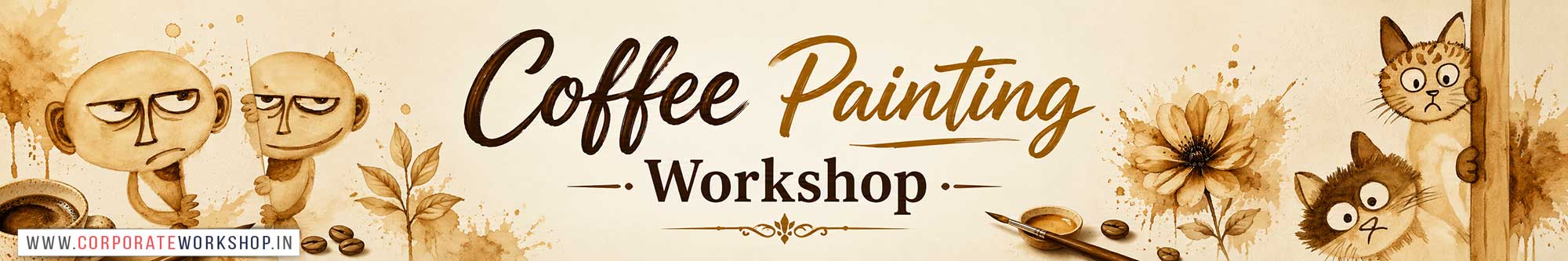 Coffee Painting Workshop for Young and Adults in Delhi, Online Coffee Painting Workshop, Coffee Painting Workshop Near Me, Art & Craft Workshop for Adults, Himanshu Art Institute