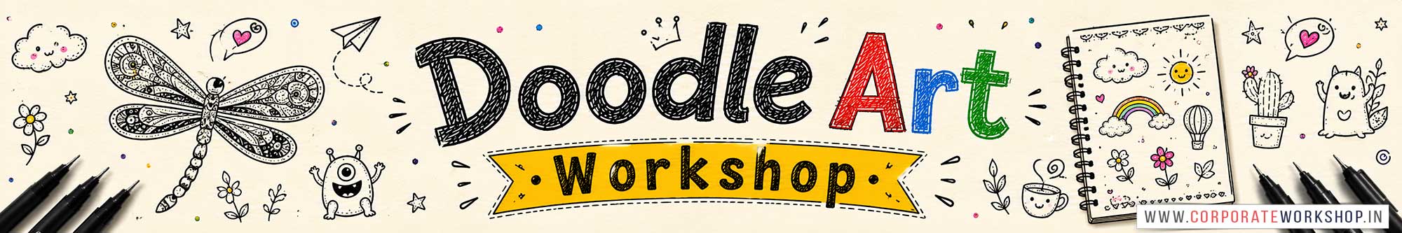 Doodle Art Workshop for Young and Adults in Delhi, Online Doodle Art Workshop, Doodle Art Workshop Near Me, Art & Craft Workshop for Adults, Himanshu Art Institute