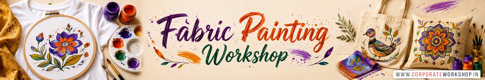 Fabric Painting Workshop for Young and Adults in Delhi, Online Fabric Painting Workshop, Fabric Painting Workshop Near Me, Art & Craft Workshop for Adults, Himanshu Art Institute
