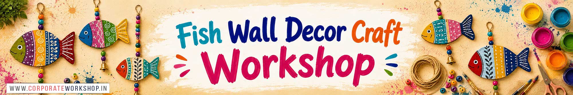 Fish Wall Decor Craft Workshop for Young and Adults in Delhi, Online Fish Wall Decor Craft Workshop, Fish Wall Decor Craft Workshop Near Me, Art & Craft Workshop for Adults, Himanshu Art Institute