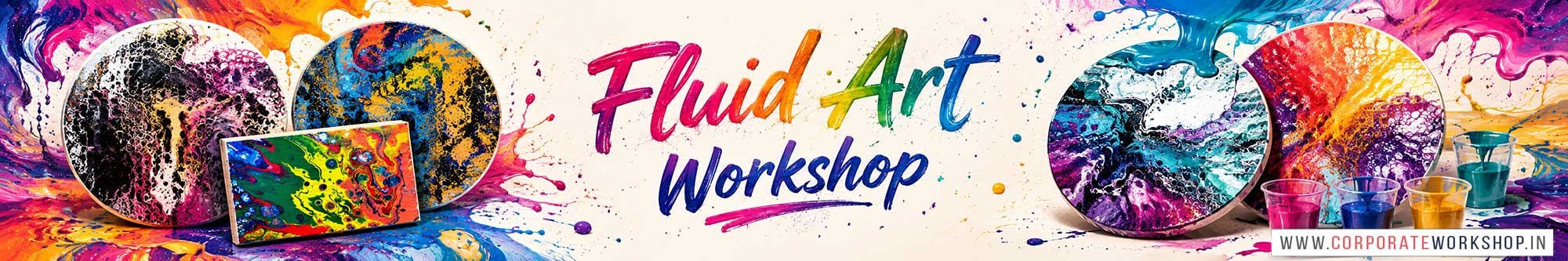Fluid Art Workshop for Young and Adults in Delhi, Online Fluid Art Workshop, Fluid Art Workshop Near Me, Art & Craft Workshop for Adults, Himanshu Art Institute
