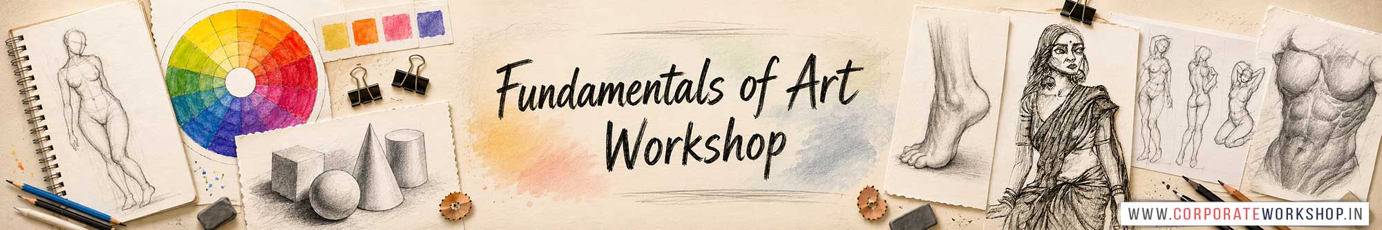 Fundamentals of Art Workshop for Young and Adults in Delhi, Online Fundamentals of Art Workshop, Fundamentals of Art Workshop Near Me, Art & Craft Workshop for Adults, Himanshu Art Institute