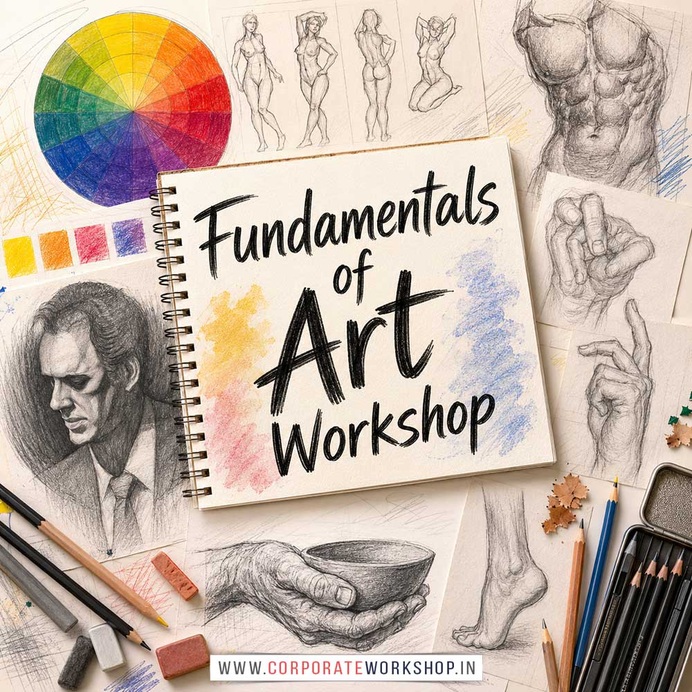 Fundamentals of Art Workshop Fundamentals of Art Workshop for Young and Adults in Delhi, Online Fundamentals of Art Workshp for Young and Adults, Best Art & Craft Workshop for Adults near Me