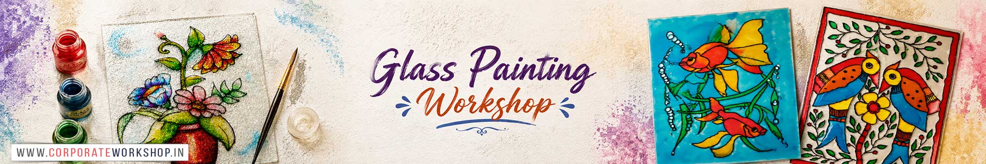 Glass Painting Workshop for Young and Adults in Delhi, Online Glass Painting Workshop, Glass Painting Workshop Near Me, Art & Craft Workshop for Adults, Himanshu Art Institute