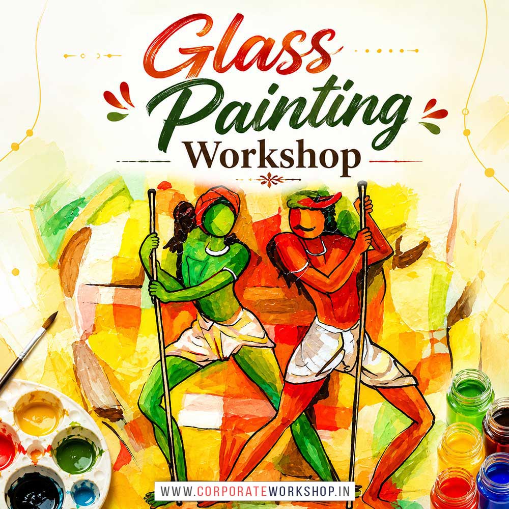 Glass Painting Workshop Glass Painting Workshop for Young and Adults in Delhi, Online Glass Painting Workshp for Young and Adults, Best Art & Craft Workshop for Adults near Me
