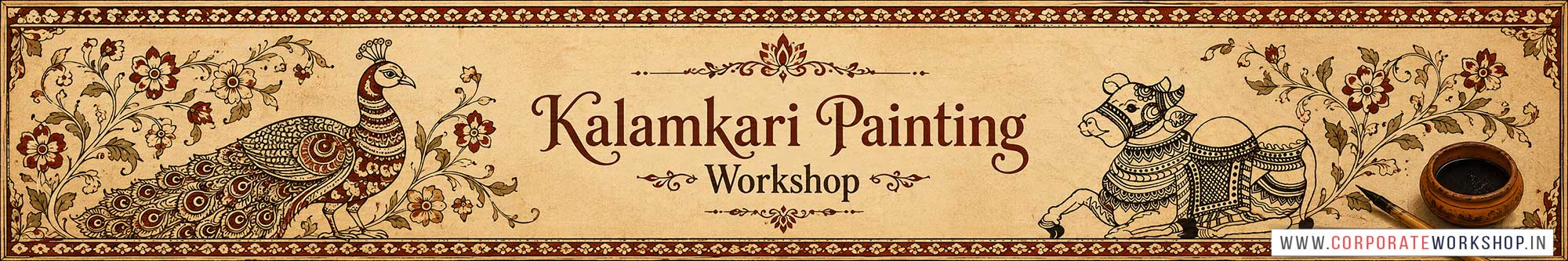 Kalamkari Painting Workshop for Young and Adults in Delhi, Online Kalamkari Painting Workshop, Kalamkari Painting Workshop Near Me, Art & Craft Workshop for Adults, Himanshu Art Institute