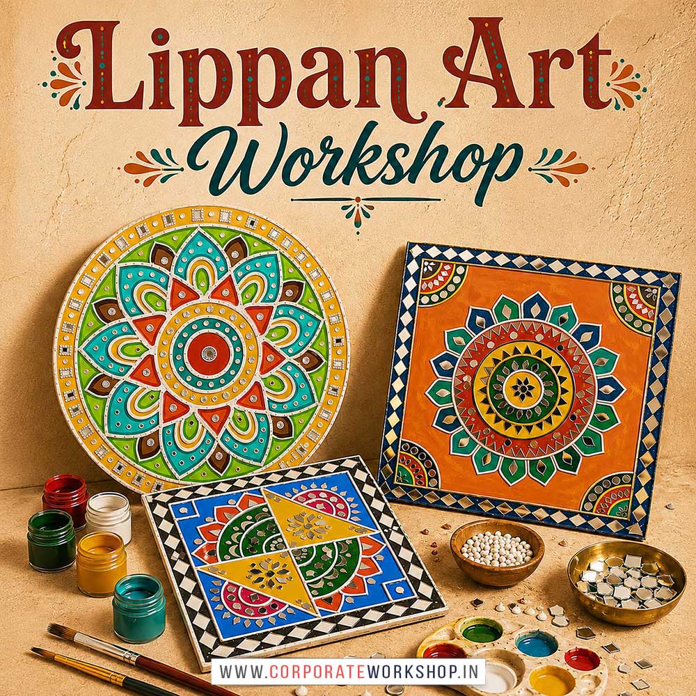 Lippan Art Workshop for Young and Adults in Delhi, Online Lippan Art Workshp for Young and Adults, Best Art & Craft Workshop for Adults near Me
