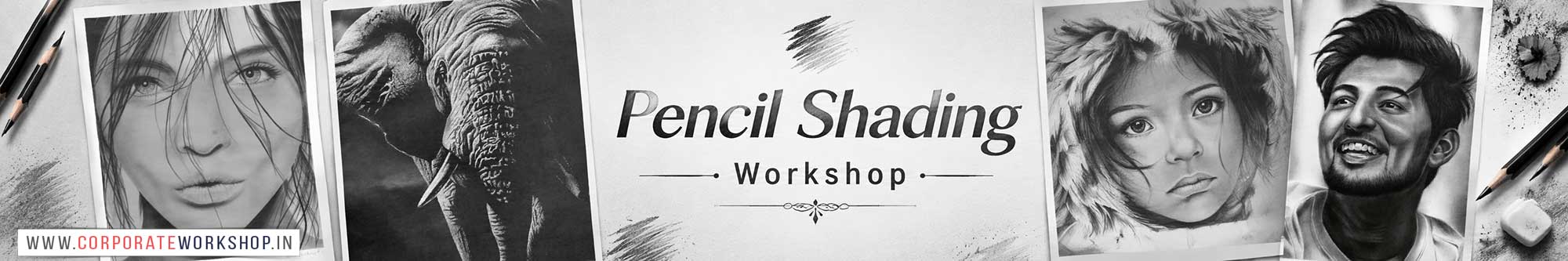 Pencil Shading Workshop for Young and Adults in Delhi, Online Pencil Shading Workshop, Pencil Shading Workshop Near Me, Art & Craft Workshop for Adults, Himanshu Art Institute