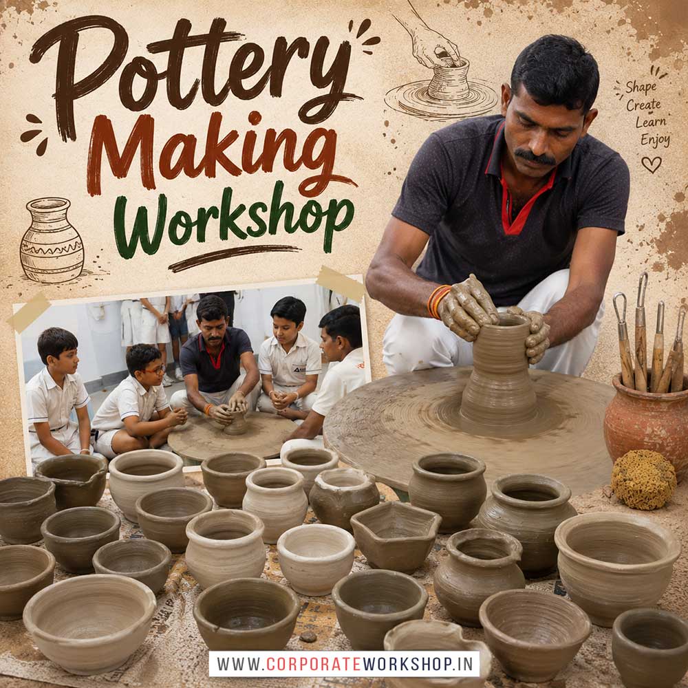 Pottery Making Workshop Pottery Making Workshop for Young and Adults in Delhi, Online Pottery Making Workshp for Young and Adults, Best Art & Craft Workshop for Adults near Me