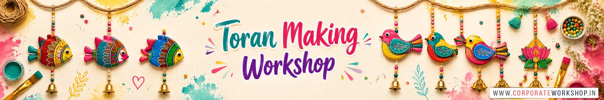 Toran Making Workshop for Young and Adults in Delhi, Online Toran Making Workshop, Toran Making Workshop Near Me, Art & Craft Workshop for Adults, Himanshu Art Institute