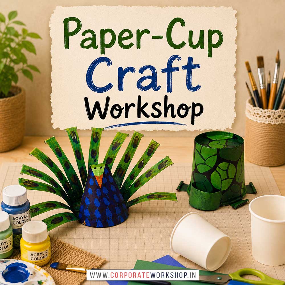 Paper Cup Craft Workshop for Kids in Corporate Events Paper Cup Craft Workshop for Kids in Corporate Events,Paper Cup Craft Activity for Kids in Corporate Events, Art & Craft Activity for Kids in Corporate Events, Corporate Family Day Kids Activity, Children Stall Activity, Paper Cup Craft Fun Activity for Kids in Corporate Events, Himanshu Art Institute