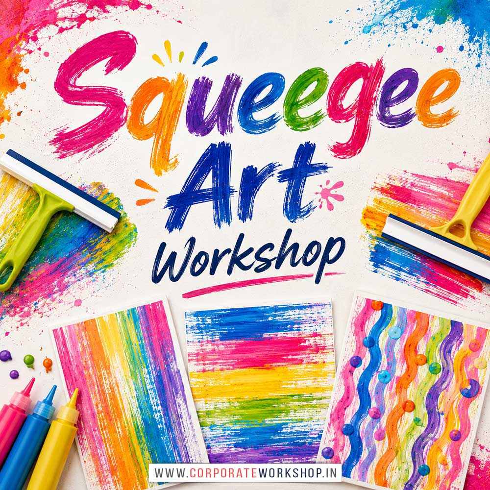 Squeegee Art Workshop for Kids in Corporate Events Squeegee Art Workshop for Kids in Corporate Events,Squeegee Art Activity for Kids in Corporate Events, Art & Craft Activity for Kids in Corporate Events, Corporate Family Day Kids Activity, Children Stall Activity, Squeegee Art Fun Activity for Kids in Corporate Events, Himanshu Art Institute