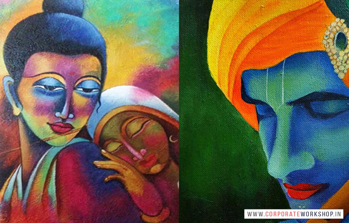 Acrylic Painting Workshop for Corporate Employees in Delhi, Gurgaon, Gurugram, Noida, Chandigarh, Mumbai, India