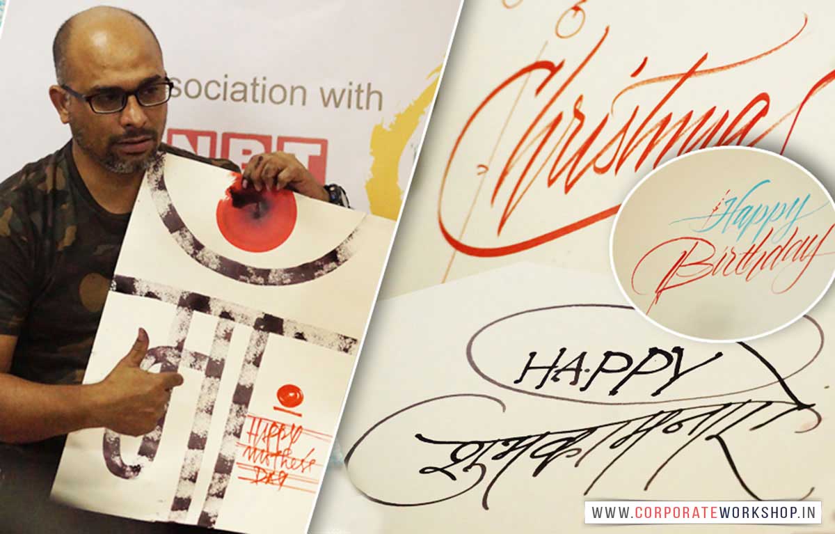 Calligraphy Writing Workshop for Corporate Employees in Delhi, Gurgaon, Gurugram, Noida, Chandigarh, Mumbai, India