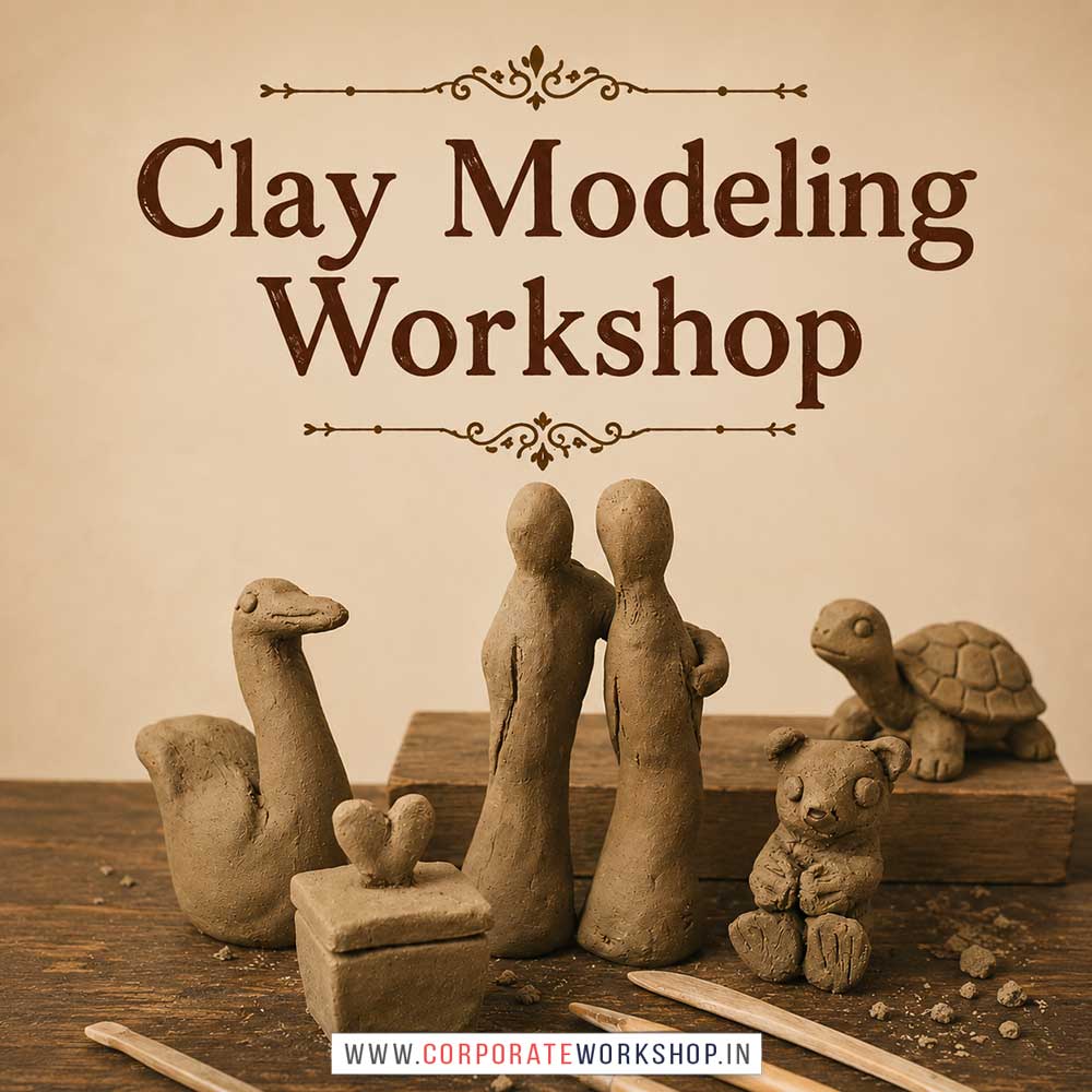 Clay Modeling Workshop for Corporate Companies Clay Modeling Workshop for Corporate Companies, Clay Modeling Workshop for Corporate Employees, Clay Modeling Workshop for Corporate Clients, Clay Modeling Workshop for Office Events, Art & Craft Activity for Corporate Companies, Himanshu Art Institute
