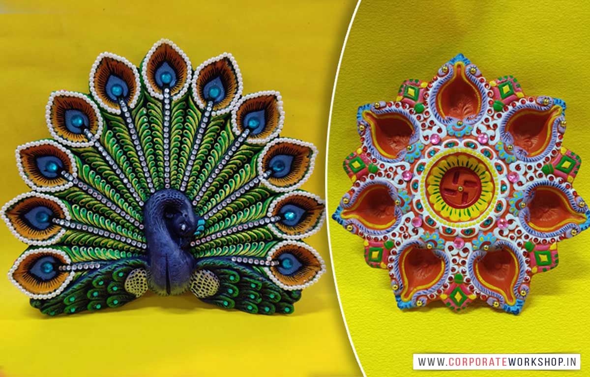Dia Decoration Workshop for Corporate Employees in Delhi, Gurgaon, Gurugram, Noida, Chandigarh, Mumbai, India