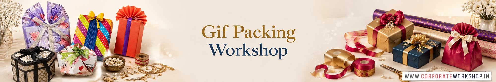 Gift Packing Workshop for Corporate Companies, Gift Packing Workshop for Corporate Employees, Gift Packing Workshop for Corporate Clients, Gift Packing Workshop for Office Events, Art & Craft Activity for Corporate Companies, Himanshu Art Institute
