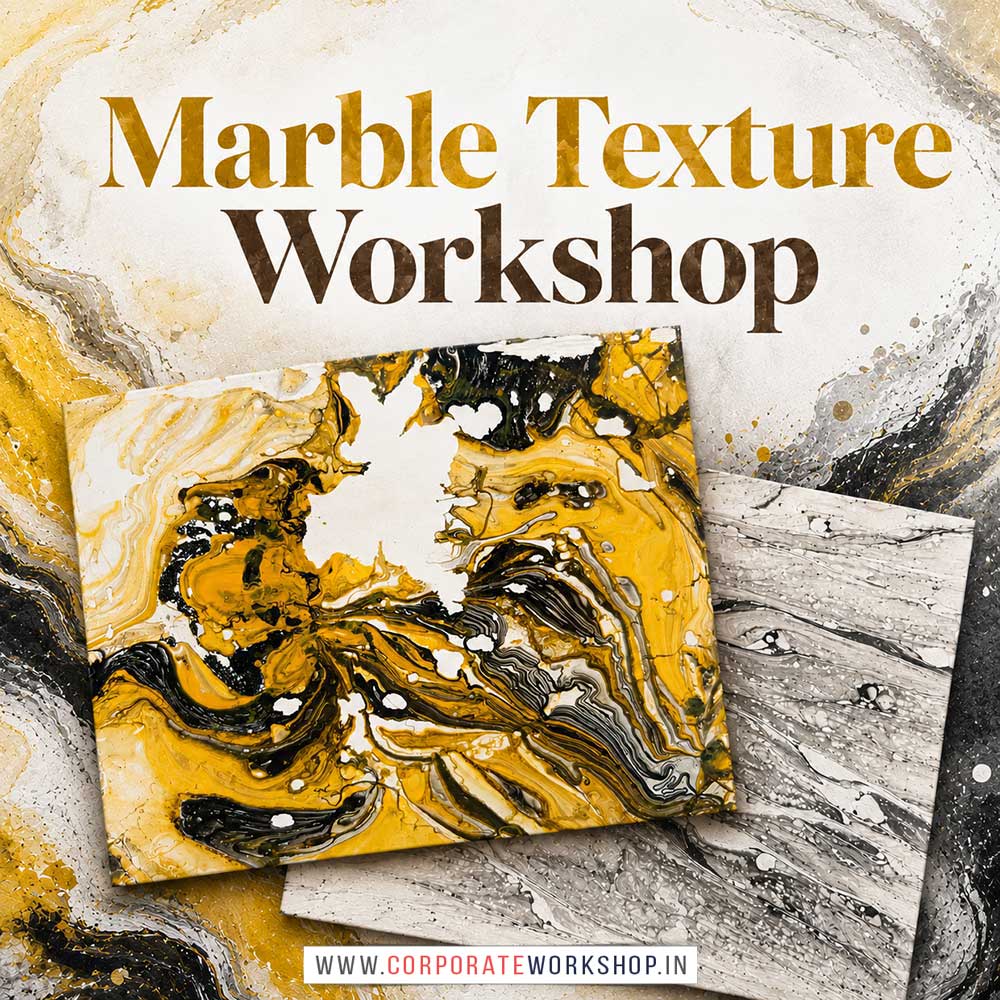 Marble Texture Workshop for Corporate Companies Marble Texture Workshop for Corporate Companies, Marble Texture Workshop for Corporate Employees, Marble Texture Workshop for Corporate Clients, Marble Texture Workshop for Office Events, Art & Craft Activity for Corporate Companies, Himanshu Art Institute