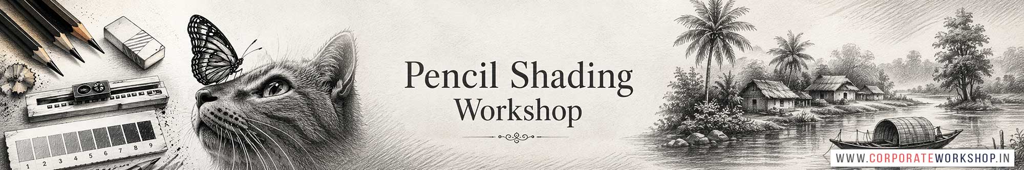 Pencil Shading Workshop for Corporate Companies, Pencil Shading Workshop for Corporate Employees, Pencil Shading Workshop for Corporate Clients, Pencil Shading Workshop for Office Events, Art & Craft Activity for Corporate Companies, Himanshu Art Institute
