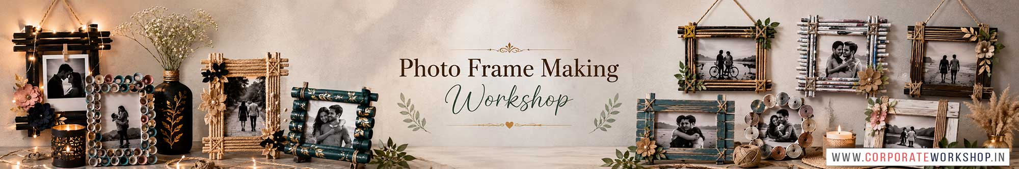 Photo Frame Making Workshop for Corporate Companies, Photo Frame Making Workshop for Corporate Employees, Photo Frame Making Workshop for Corporate Clients, Photo Frame Making Workshop for Office Events, Art & Craft Activity for Corporate Companies, Himanshu Art Institute