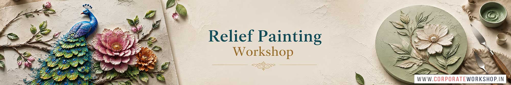 Relief Painting Workshop for Corporate Companies, Relief Painting Workshop for Corporate Employees, Relief Painting Workshop for Corporate Clients, Relief Painting Workshop for Office Events, Art & Craft Activity for Corporate Companies, Himanshu Art Institute