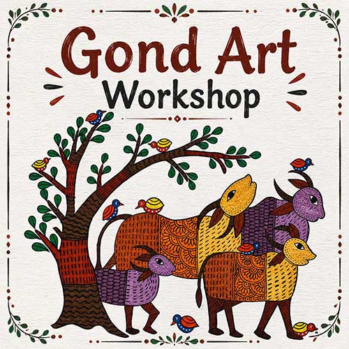 Corporate Gond Art Workshop, Gond Art Workshop for Corporate, Art & Craft Workshops for Corporate, DIY Workshop for Corporate, Gond Art Activity for Corporate, DIY Activities for Corporate, Best Gond Art Workshop for Corporate in Delhi, Gurugram, Gurgaon, Noida, India, Himanshu Art Institute