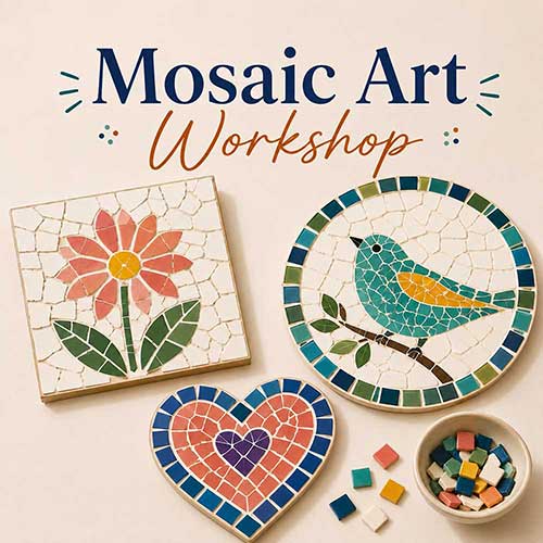 Corporate Mosaic Art Workshop, Mosaic Art Workshop for Corporate, Art & Craft Workshops for Corporate, DIY Workshop for Corporate, Mosaic Art Activity for Corporate, DIY Activities for Corporate, Best Mosaic Art Workshop for Corporate in Delhi, Gurugram, Gurgaon, Noida, India, Himanshu Art Institute
