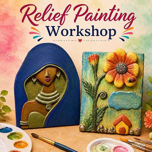 Corporate Relief Painting Workshop, Relief Painting Workshop for Corporate, Art & Craft Workshops for Corporate, DIY Workshop for Corporate, Relief Painting Activity for Corporate, DIY Activities for Corporate, Best Relief Painting Workshop for Corporate in Delhi, Gurugram, Gurgaon, Noida, India, Himanshu Art Institute