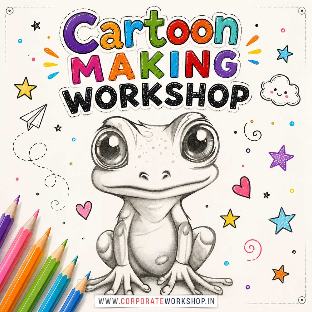 Cartoon Making Workshop for Kids and Children Cartoon Making Workshop for Kids and Children in Delhi, Online Cartoon Making Workshp for Kds, Best Art & Craft Workshop for Children near Me