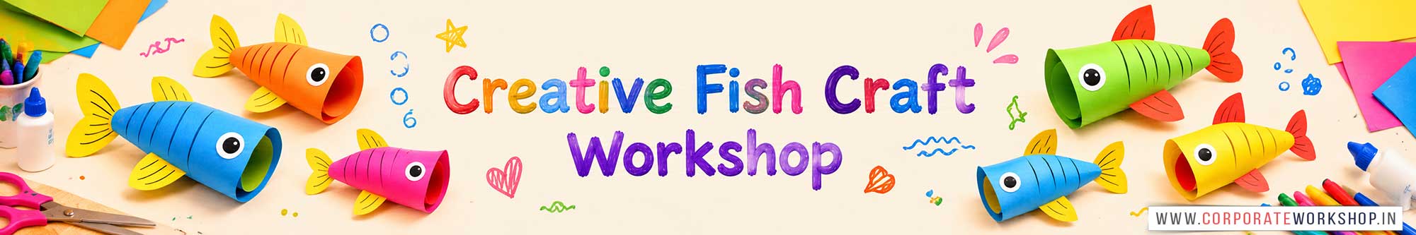 Creative Fish Craft Workshop for Kids and Children in Delhi, Creative Fish Craft Workshop for Kids Near Me, Art & Craft Workshop for Children, Art & Craft Workshop for Kids, Himanshu Art Institute