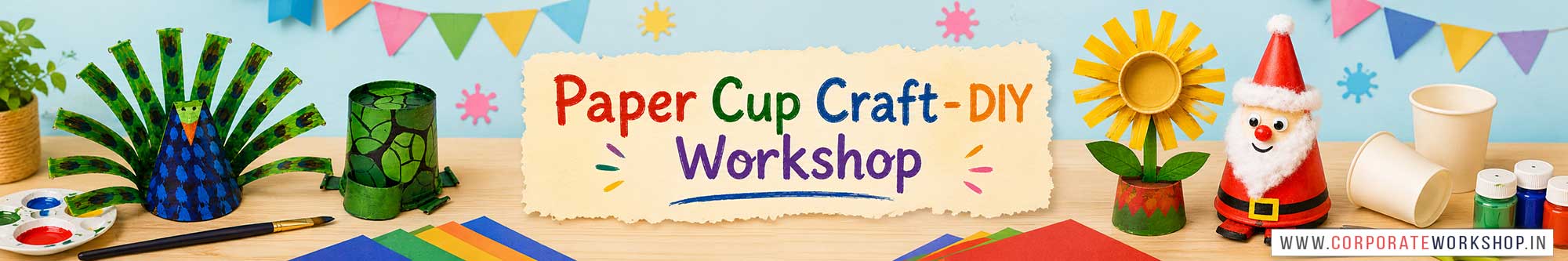 Paper Cup Craft Workshop for Kids and Children in Delhi, Paper Cup Craft Workshop for Kids Near Me, Art & Craft Workshop for Children, Art & Craft Workshop for Kids, Himanshu Art Institute