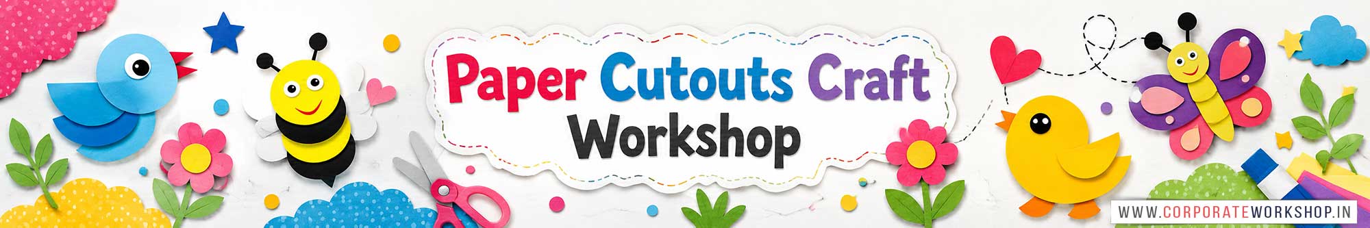 Paper Cutouts Workshop for Kids and Children in Delhi, Paper Cutouts Workshop for Kids Near Me, Art & Craft Workshop for Children, Art & Craft Workshop for Kids, Himanshu Art Institute