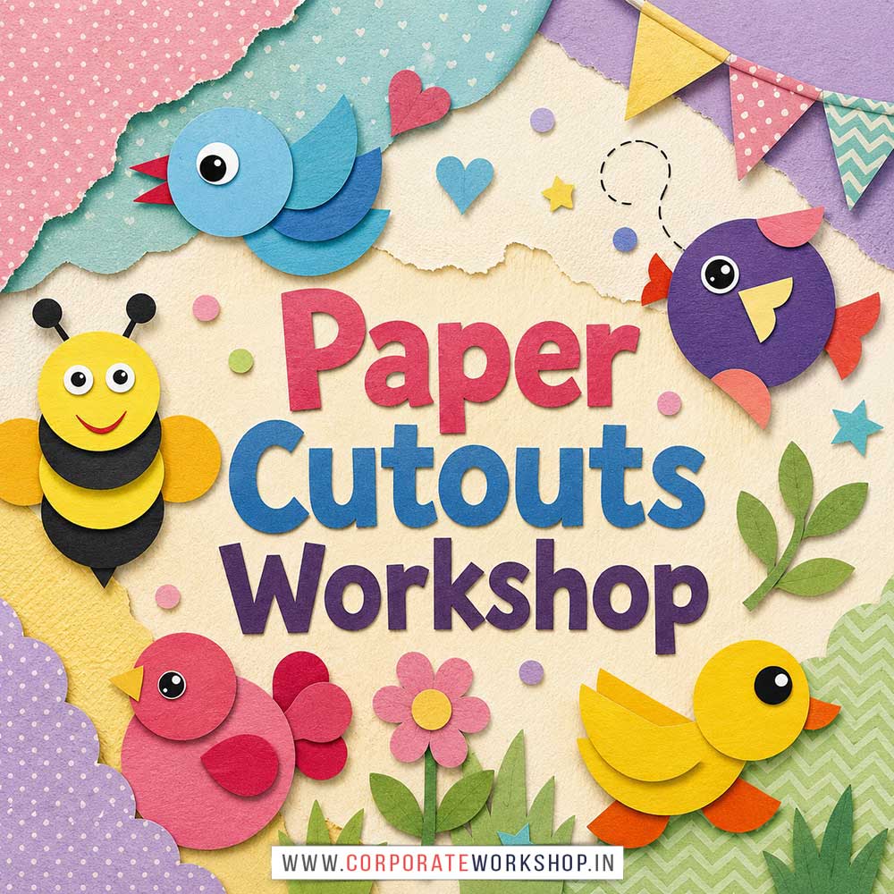 Paper Cutouts Workshop for Kids and Children Paper Cutouts Workshop for Kids and Children in Delhi, Online Paper Cutouts Workshp for Kds, Best Art & Craft Workshop for Children near Me