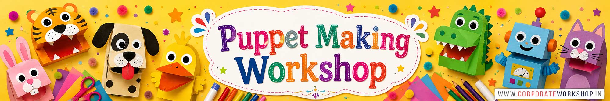 Puppet Making Workshop for Kids and Children in Delhi, Puppet Making Workshop for Kids Near Me, Art & Craft Workshop for Children, Art & Craft Workshop for Kids, Himanshu Art Institute