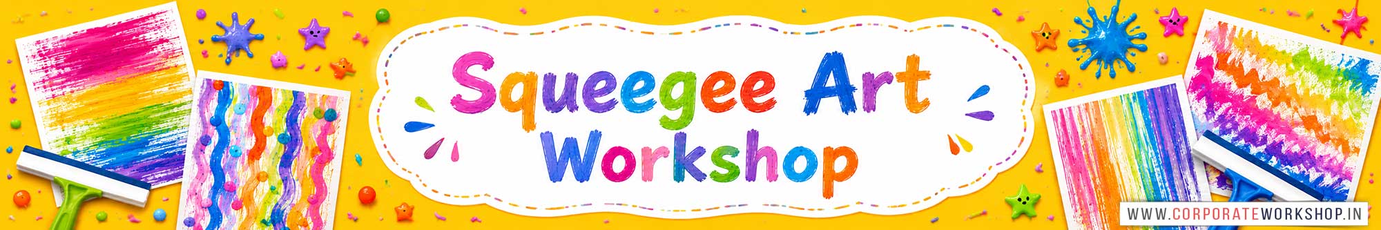Squeegee Art Workshop for Kids and Children in Delhi, Squeegee Art Workshop for Kids Near Me, Art & Craft Workshop for Children, Art & Craft Workshop for Kids, Himanshu Art Institute