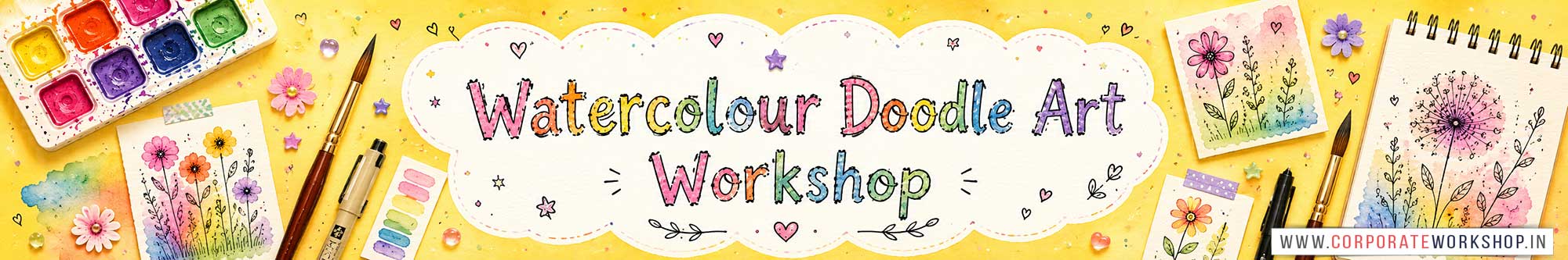Watercolour Doodle Art Workshop for Kids and Children in Delhi, Watercolour Doodle Art Workshop for Kids Near Me, Art & Craft Workshop for Children, Art & Craft Workshop for Kids, Himanshu Art Institute