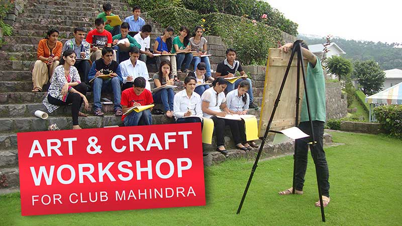 Drawing, Painting, Art & Craft Workshop and Fun Activities for corporate empoyees, Kids, Schools, Colleges, Institutes, Art & Craft Stall in Malls, Art Fair, Delhi, Gurugram, Noida, Chandigarh, India, Art & Craft for Club Mahindra, Destination Resort, Shimla, India, Drawing, Painting, Craft Activities and Workshop for Corporate